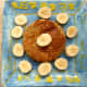 With banana and maple syrup
