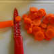 Cut the carrots into 1/4&quot; thick coins.