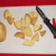 Whilst the sausages are cooking, prepare your veg. Cut up your potatoes into reasonable chunks. No need to peel!