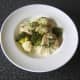 Chicken and rice casserole with broccoli and cauliflower