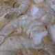Thaw frozen shrimp in cold water or use fresh shrimp.