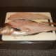 First fillet removed from pollack