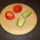 Deseeding tomato and cucumber for salsa