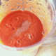 Vodka is poured in to tomato and celery puree