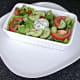 Simple salad and garlic mayo