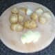 Chopped potatoes and sliced onion
