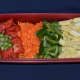 Preparing the vegetables.