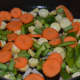 Add diced veggies to the pan.