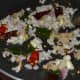 Step three: Add chopped ginger, garlic, onions, and hing powder. Saute till onions turn golden. Reduce the heat.