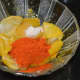 Step three: Add red chili powder and asafoetida/hing powder. Mix well.