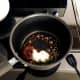 In a pan, throw in palm sugar, water, white granulated sugar, flour, and shredded coconut. Cook until sugar is dissolved.