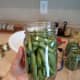 This is a jar with all of the leftover green bean pieces.