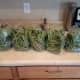 Start with a bunch of fresh green beans. I was able to do three rounds of jars with this many green beans.
