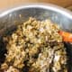 Use a spatula to incorporate them evenly.