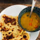 I prefer roti canai with dhal curry. Yummy! 