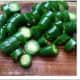 2. Cut each jalapeño crossways.