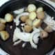 Potatoes and onions are fried in steak's juices