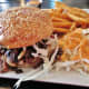 Bulgogi burger with fries