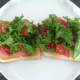 Chorizo salad on toast