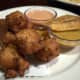 Conch fritters and dipping sauce
