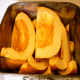 Pumpkin, cut into sections for baking. You may also stew pumpkin, using a small amount of water in the bottom of a large pot.
