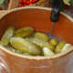 Og&oacute;rki kiszone (pickled cucumbers made without vinegar).