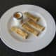 Coddled eggs and toasted soldiers