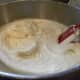 Combination of dry and liquid ingredients for Italian Cream Cake