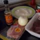 Ingredients for liver and bacon casserole