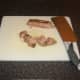 Chop the rested duck before stir-frying
