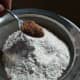 flour, baking powder, and a rounded teaspoon of cinnamon