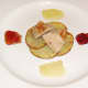Partridge breast is laid on potatoes