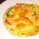 Duck egg frittata is plated