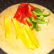 Bell pepper slices for frittata