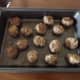 Italian meatballs after broiling.