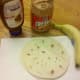 Ingredients to make peanut butter and banana wraps.
