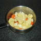 Prepared root vegetables for mash