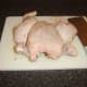 Backbone is firstly removed from the chicken