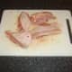 Chicken body halves are halved again