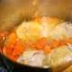 Add the chicken and carrots back to the broth. Bring to a boil and cover, simmering for approximately 20 minutes.