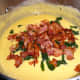 Add bacon and spinach.