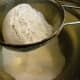 Sift the flour, salt and baking powder.