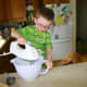 Nolan's favorite part of making this recipe is the use of the electric beaters to mix the ingredients together!