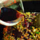 Adding the 1 cup of red wine