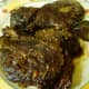 Cooked roast removed from the pan...tender and ready to serve, or chill and slice and serve another day with the vegetable wine sauce.