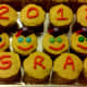 We also left a few cupcakes plain to spell out "2012 GRAD" for those little ones who may not like candy toppings on their cupcakes.