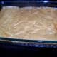 Bottom half placed in the 8 x 12 cake pan