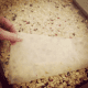 Place in a cookie pan and put waxed paper on top.