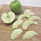 Slice apples into thin crescents for a visual effect