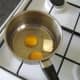 Preparing to scramble eggs